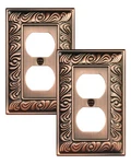 Treewell 2-pack Duplex Outlet Cover Plate, 1 2pk, Antique Copper. Fixed Price $14.76.