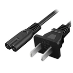 Ac 2 Prong C8 Power Cord 5ft Standard 2-slot For Tv Ps4 Ps5 5ft, Black. Fixed Price $10.02.