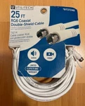 Utilitech 25-ft Rg6 White Coaxial Cable Connects To F Type Connectors New. Fixed Price $15.00.