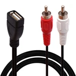 Piihusw Usb To Rca Cable, A 2.0 Female 2 Male Jack Y Splitter Audio. Fixed Price $11.42.