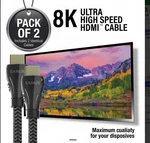 Sanus Sac-21hdmi2 2.1 8k 48gbps Ultra High Speed Hdmi Cable 6.56 Feet 2 Pack. Fixed Price $24.99.