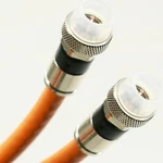 100ft Orange Direct Burial Rg6 18awg Coaxial Cable Weather Boot Fittings Ul Etl. Fixed Price $38.00.