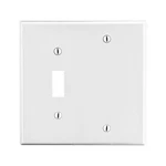 2-gang Toggle & Blank Wallplate White Switch Plate Cover. Fixed Price $12.50.