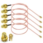 Tuolnk 5pcs Sma Female To Ipx U.fl Rg178 Coaxial Cable, 12 Inch, Pink. Fixed Price $20.09.