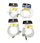 Monster140037-00 Lot Of 4 Just Hook It Up 6' Rg6 Quad Coax/satellite Cable/tv. Fixed Price $12.00.