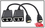 Hdmi Extender Over Cat5e/6 Rj45 Ethernet Splitter To 2 Ports Network Adapte. Fixed Price $14.29.