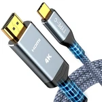 Highwings Usb C To Hdmi Cable 6ft(4k 60hz), High Speed Type 6 Feet, Grey. Fixed Price $12.50.