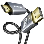 4k Displayport To Hdmi 6 Feet Cable Aluminum Shell, Nylon Braided , Uni-directio. Fixed Price $55.99.