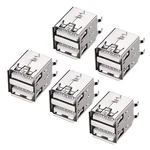 Uxcell Pcb Usb Connector Type-a Dual Port 2-port Curled Edge, Silver, White. Fixed Price $10.65.