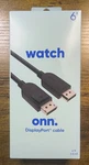 Onn. 6' Display Port To Cable, Black. Fixed Price $3.50.