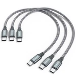 Usb C To Cable (3 Pack 1ft) - Short Type Fast Charging Nylon Braided Cord. Fixed Price $16.07.