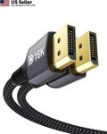 Stouchi Vesa Certified Displayport 2.1 Cable 6.6ft, 54gbps Grey. Fixed Price $11.15.