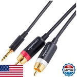 Amazon Basics 3.5mm To 2 Rca Audio Cable Adapter, Gold-plated, 4ft/1.2m, Black. Fixed Price $11.01.