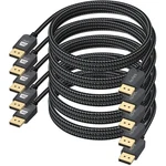 Xiayriky 8k Displayport Cable 1.4 6ft 5-pack, Dp To Display 6 Feet, Black. Fixed Price $55.03.