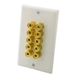 Riteav 10 Banana 5 Speaker Surround F/f Coupler Binding Post Wall Plate 3 Pack. Fixed Price $88.02.