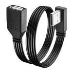 Jsadzkj 90 Degree Usb 2.0 A Male To Female Flat Short Cable - Right Black. Fixed Price $17.18.