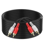6 Ft 2 Rca Male To Stereo Audio Cable 24k Gold Plated Subwoofer Cord. Fixed Price $8.99.