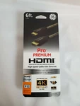 New Ge Pro Premium Hdmi Cable With Ethernet Full Hd 1080p 4k 6 Ft. Fixed Price $12.00.