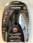 New Monster 140747-00 Uhd Ultrahd Black Platinum 27.0 Gbps Hdmi Cable 8k X 4k. Fixed Price $55.05.
