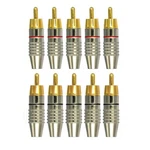 Bnafes Rca Plug Solderless Gold Audio Video Black Plugs Red Connector. Fixed Price $11.75.