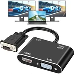 Akwor Vga To Hdmi+vga Adapter For Dual Monitors, Hdmi Black. Fixed Price $25.50.