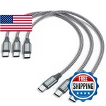 Usb C To Cable (3-pack 1ft) Fast Charging Nylon Braided Charger Cord. Fixed Price $14.78.