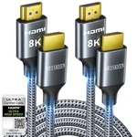 Ariskeen 8k Hdmi Cable 6ft 2-pack, 48gbps High Speed 2.1 6 Feet, Grey. Fixed Price $22.96.