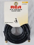 Rca Coaxial Video Cable 25 Ft. W/ Gold Plated "f" Connectors Rg59 New Vhb25. Fixed Price $10.90.