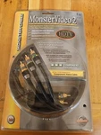 Monster Component Video 3 Rca 24k Connector Cables! New! Ft! Jb. Fixed Price $10.00.