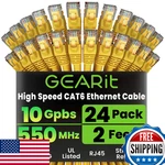 Gearit Cat 6 Ethernet Patch Cables 2 Ft Yellow. Fixed Price $82.02.