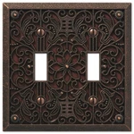 Amerelle Filigree 65ttdb Wallplate, 4-1/2 In L, 4-7/16 W, 2 -gang. Fixed Price $18.40.