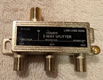 Rocketfish - 3way Coaxial Splitter R Gold Cable Satellite Antenna 5 2050 Mhz. Fixed Price $7.00.