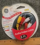Ge 6 Ft. Audio Video Cable Tv Dvd Receiver Satellite Dvr Red Yellow White. Fixed Price $6.99.