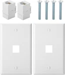 Bates- 1 Port Ethernet Wall Plate, 2 Pack With Pcs Of Cat6 Keystone Jack, Ethe. Fixed Price $13.95.
