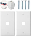 Bates- 1 Port Ethernet Wall Plate, 2 Pack With Pcs Of Cat6 Keystone Jack, Ethe. Fixed Price $12.64.