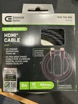 Commercial Electric Gold Plated Ultra High Speed 8k Hdmi Cable Braided 6-ft. Fixed Price $19.99.