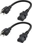 Cablecreation 2-pack 1 Feet 18 Awg Universal Power Cord For Feet, Black. Fixed Price $17.58.