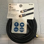 Utilitech 15ft Rg6 Coaxial Quad-shield Cable, Black. Fixed Price $10.00.
