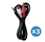 3 X Rca Stereo Audio Red & White Cables To 3.5mm (1/8") Straight Connector (new). Fixed Price $12.99.