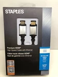 Staples Premium Hdmi High Speed Cable With Ethernet Video 10 Feet Connects With*. Fixed Price $12.99.