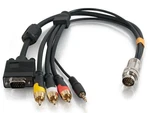 C2g #60019 Rapidrun Hd15 + 3.5mm Audio 3 Rca Flying Lead Cable Ft New. Fixed Price $29.49.