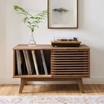 Modway Render Mid-century Modern 37" Vinyl Record Display Stand In Walnut. Fixed Price $178.75.