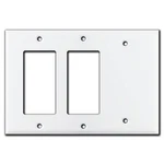 Light Switch Plate 3-gang White One Blank Triple Gang Rocker Gfci Outlet. Fixed Price $24.30.