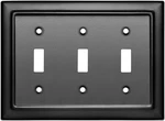 Monarch Abode 3-gang Toggle Wall Plate, Architectural Metal Switch D. Fixed Price $23.95.