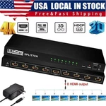4k Hdmi Splitter 1 In 8 Out, Powered Port Splitters Multi Monitor Outputs. Fixed Price $27.88.