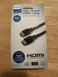 Philips High Speed Hdmi Cable W/ Ethernet Gold Plated 4ft Black. Fixed Price $13.50.