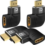 Warmstor 4 Pack 8k Hdmi 2.1 Male To Female Adapter Flat 90 & 270 Degree. Fixed Price $11.52.