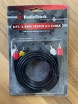 New Radioshack 6ft Stereo A/v Cable 15-223 Tvs Vcr Theater Audio Video Cord. Fixed Price $14.00.