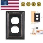 Bates Duplex Outlet Cover - Bronze, Decorative Metal Wall Plates. Fixed Price $10.99.