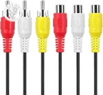 10ft 3 Rca Male To Female Audio Composite Extension Video Cable For Dvd Av Tv. Fixed Price $10.98.